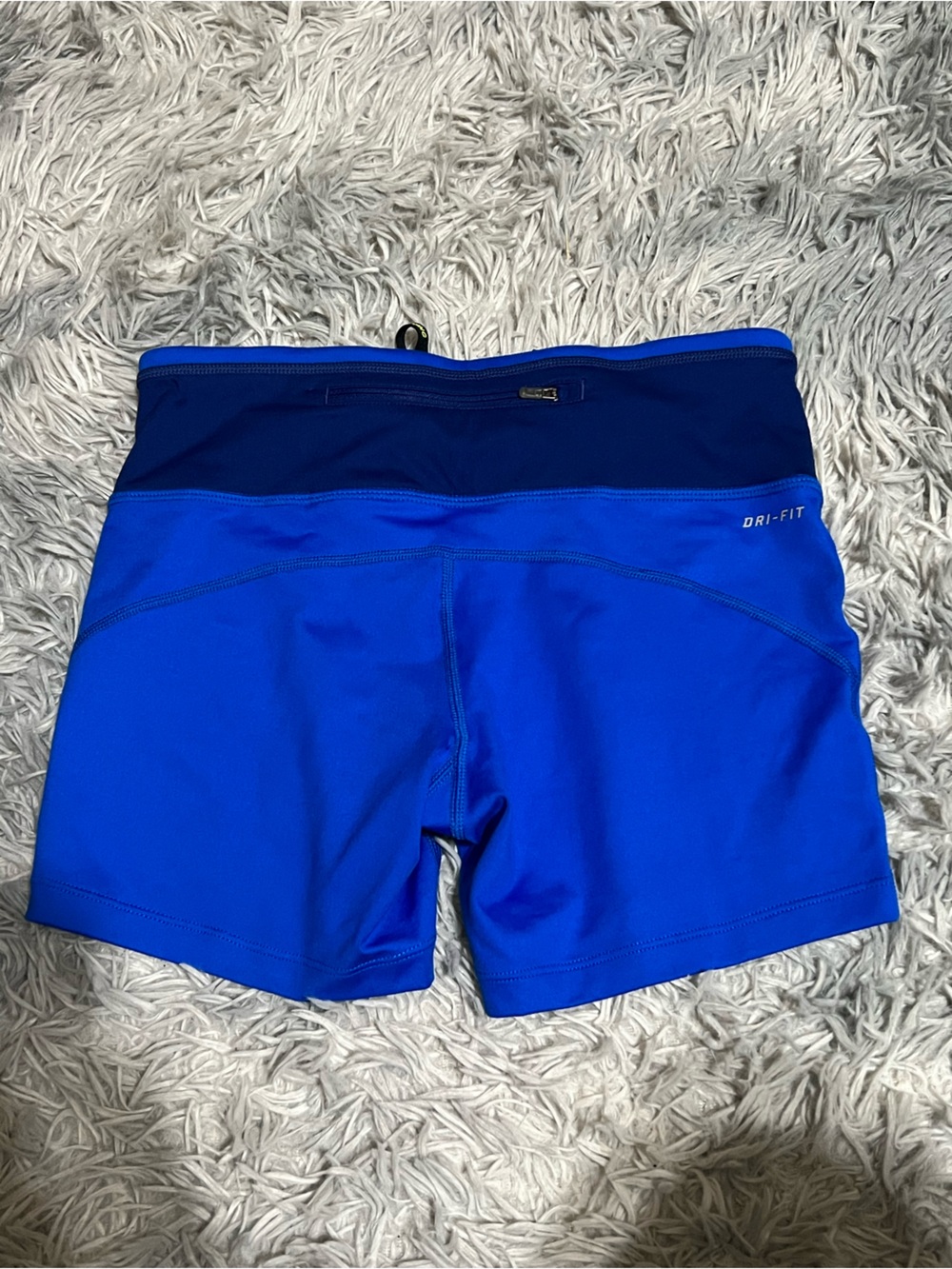 Nike Women’s Royal Blue Athletic Training Shorts with Navy Panel - Picture 3 of 3